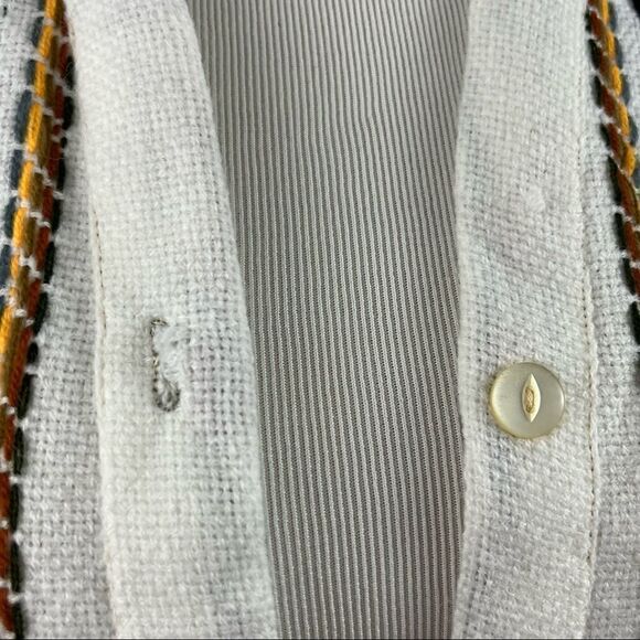 Vintage Artisan Made Alpaca Print Fringe Souvenir Vest M - Picture 4 of 5